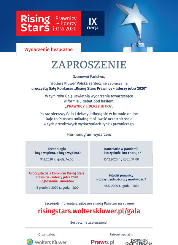 Zaproszenie Rising Star 2020