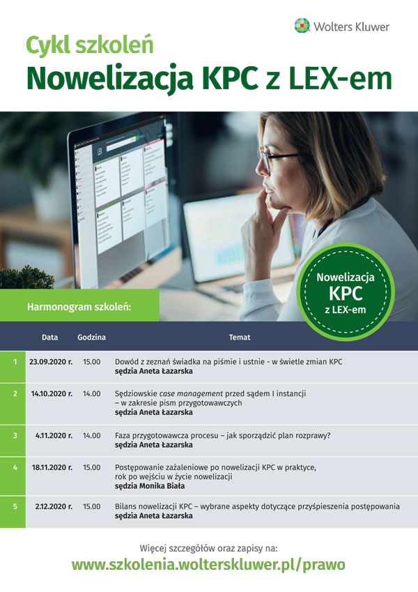Nowelizacja KPC webinary